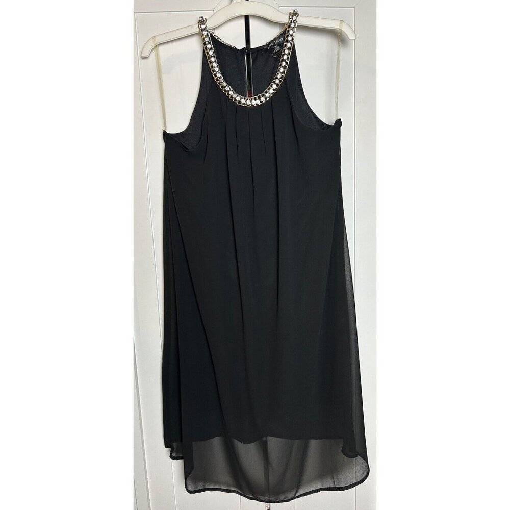 Love Letter Women's Black Chain Halter Neck Sleeveless‎ Dress Size 1X